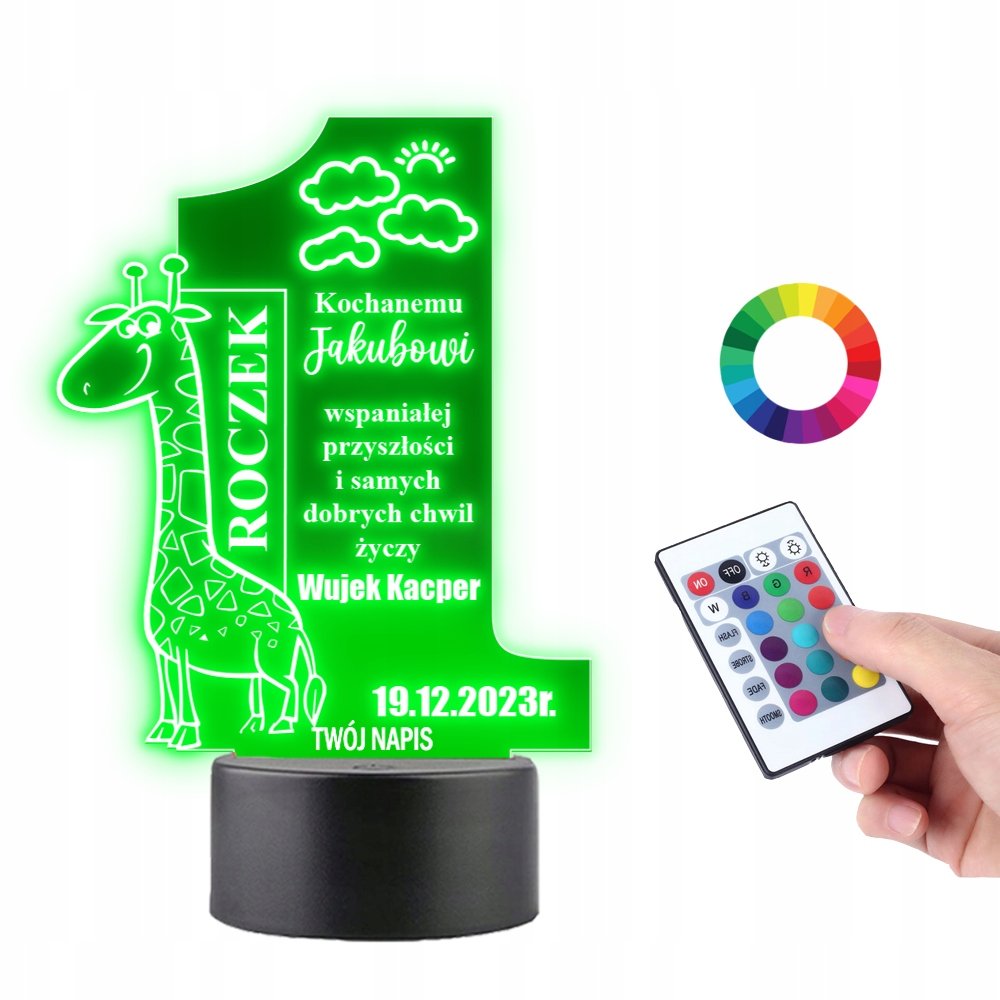 Lampka na Biurko Statuetka Prezent Urodziny Roczek