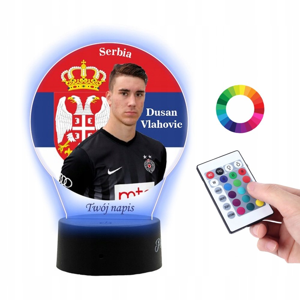 Lampka Na Biurko Statuetka UV Dusan Vlahovic Piłka