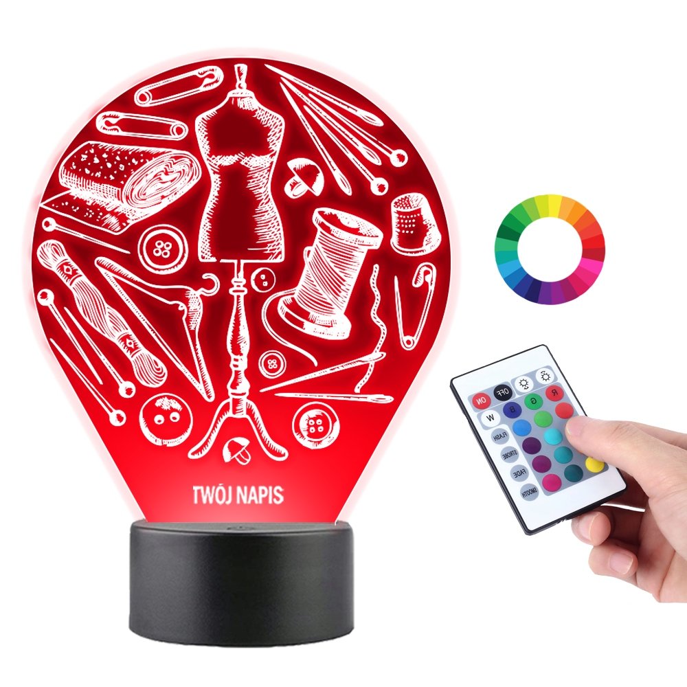 Lampka na Biurko Statuetka Zawód Krawcowa Krawiec