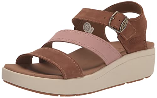 KEEN Sandały damskie Ellecity Backstrap, Palony palnik kokosowy, 39.5 EU