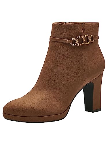 Tamaris Damskie botki 1-1-25349-41, koniak, 36 EU