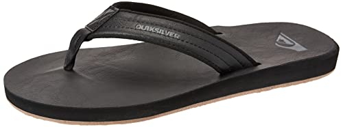 Quiksilver Carver Nubuk, męskie klapki japonki, Lity czarny - 42 EU
