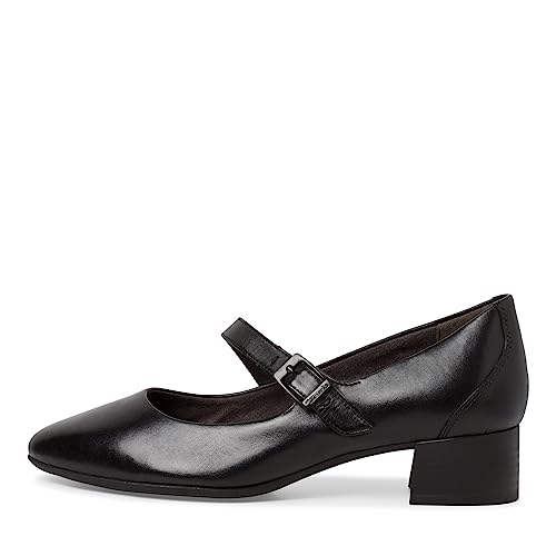 Tamaris Comfort Damskie 8-84305-41 wygodne wygodne buty o wszechstronnym rozmiarze, regulowane paski, klasyczne czółenka do butów na co dzień, czarny, 37 EU Weit