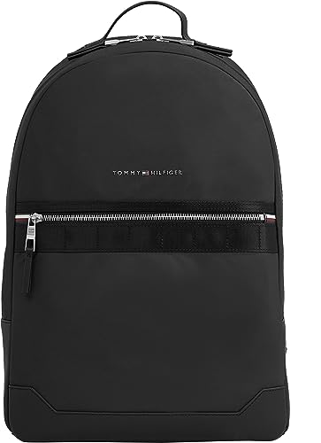 Tommy Hilfiger Męski plecak nylonowy Th Elevated, jeden rozmiar, Czarny, rozmiar uniwersalny