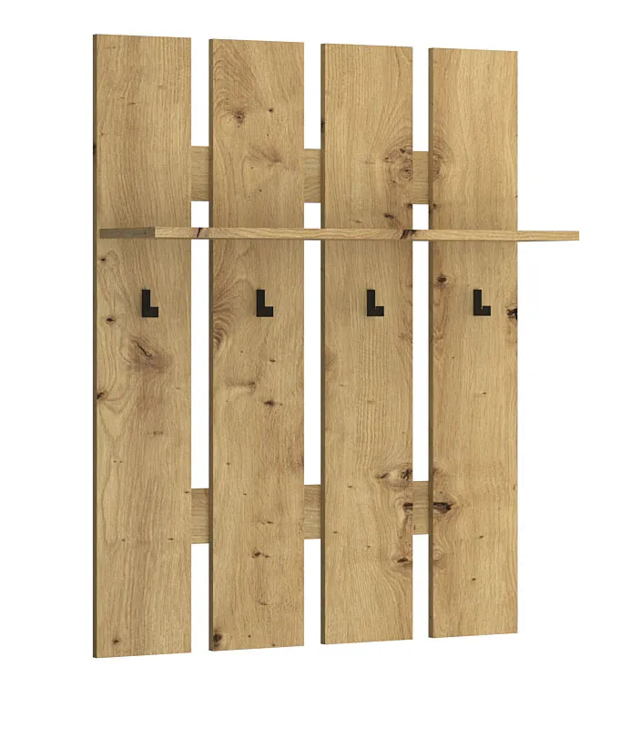 Wieszak Ścienny Na Ubrania Dąb Artisan G5-H78