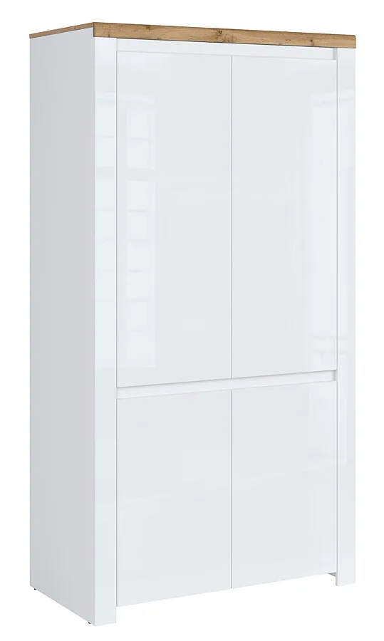 Nowoczesna szafa uchylna biały połysk L6-H42