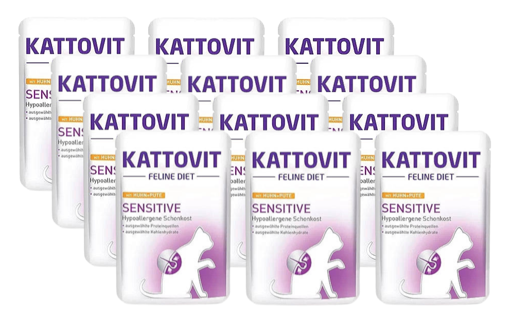 Kattovit Sensitive kurczak+indyk 12x85g saszetka