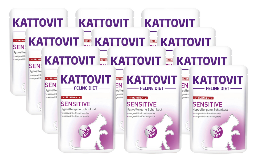 Kattovit Sensitive kurczak+kaczka 12x85g saszetka