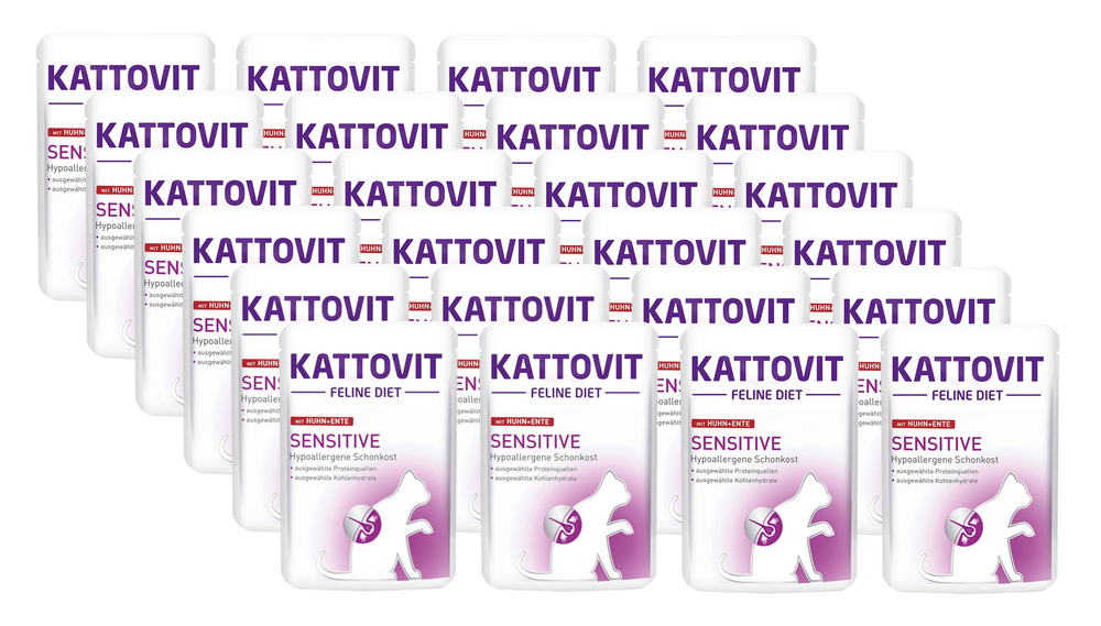 Kattovit Sensitive kurczak+kaczka 24x85g saszetka