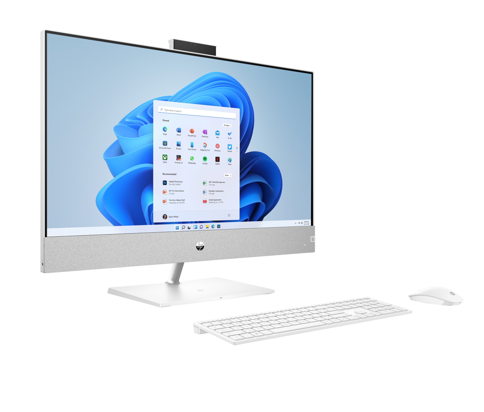 All in One HP Pavilion 27-ca1951nw / 691G5EA / Intel i5 / 16GB / SSD 512GB / Intel UHD / FullHD / Win 11 / Biały