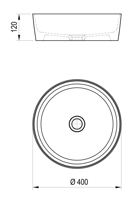 Ravak Uni Slim 400  XJX01140002