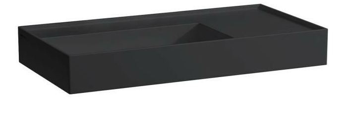 Laufen Kartell Umywalka wisząca lub nablatowa 90x46 cm bez otworu na baterię czarny mat H8183387161121 - odbiór osobisty: Kraków, Warszawa