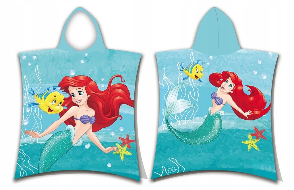 RĘCZNIK PONCHO 50x115 SYRENKA ARIEL KSIĘŻNICZKI