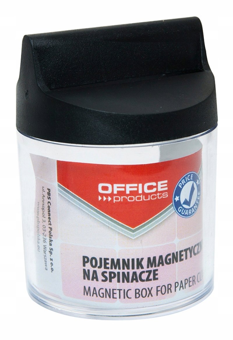 OFFICE PRODUCTS Pojemnik magn. na spinacze OFFICE PRODUCTS, okrągły, ze spinaczami, czarny 18184431-05