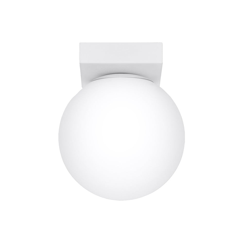 Biała lampa sufitowa ze szklanym kloszem ø 12 cm Umerta – Nice Lamps