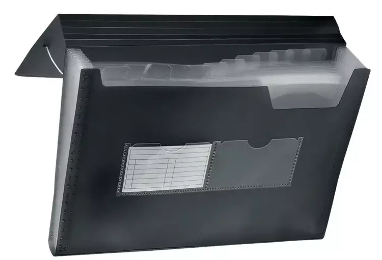 Teczka harmonijkowa A4 gumka nar. 13 przegród czar - Tetis