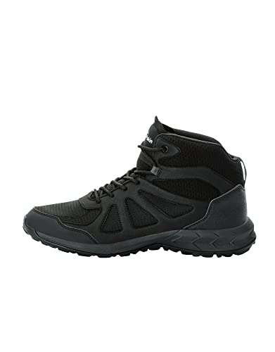 Jack Wolfskin Męskie buty trekkingowe Woodland 2 Texapore MID M, czarne, 40 EU, czarny, 40 EU