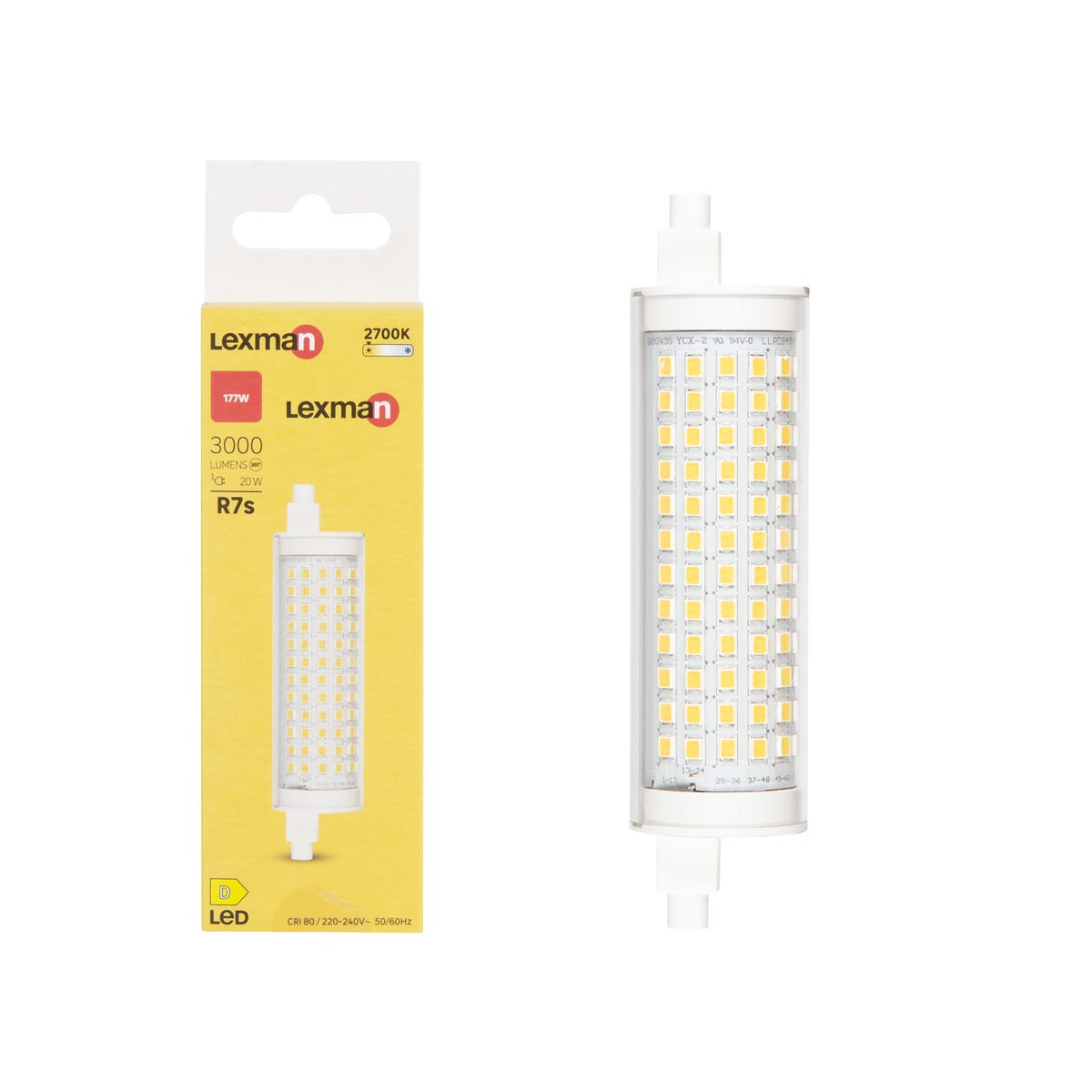 Żarówka LED R7S 20 W 3000 lm Ciepła biel Lexman