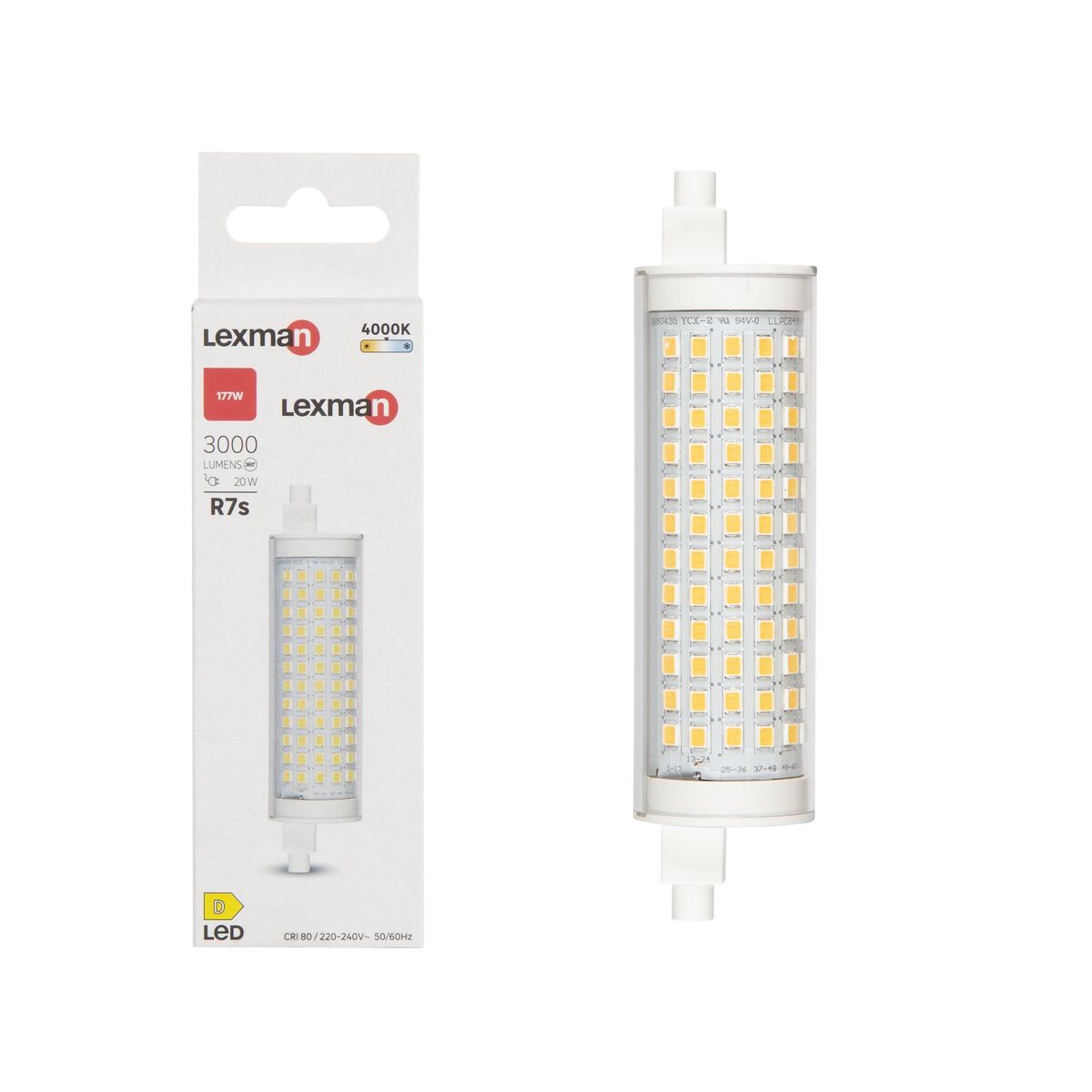 Żarówka LED R7S 20 W 3000 lm Neutralna biel Lexman