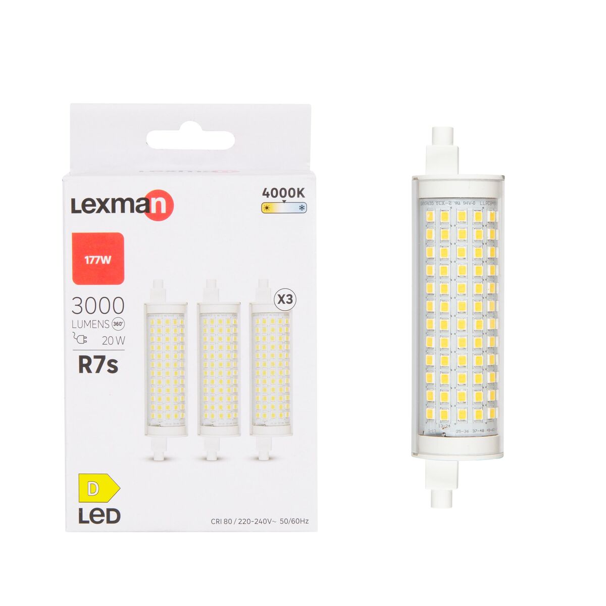 Żarówka LED R7S 20 W 3000 lm Neutralna biel Lexman