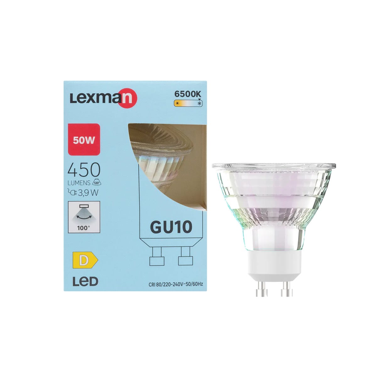 Żarówka LED GU10 3,9 W 450 lm Zimna biel Lexman
