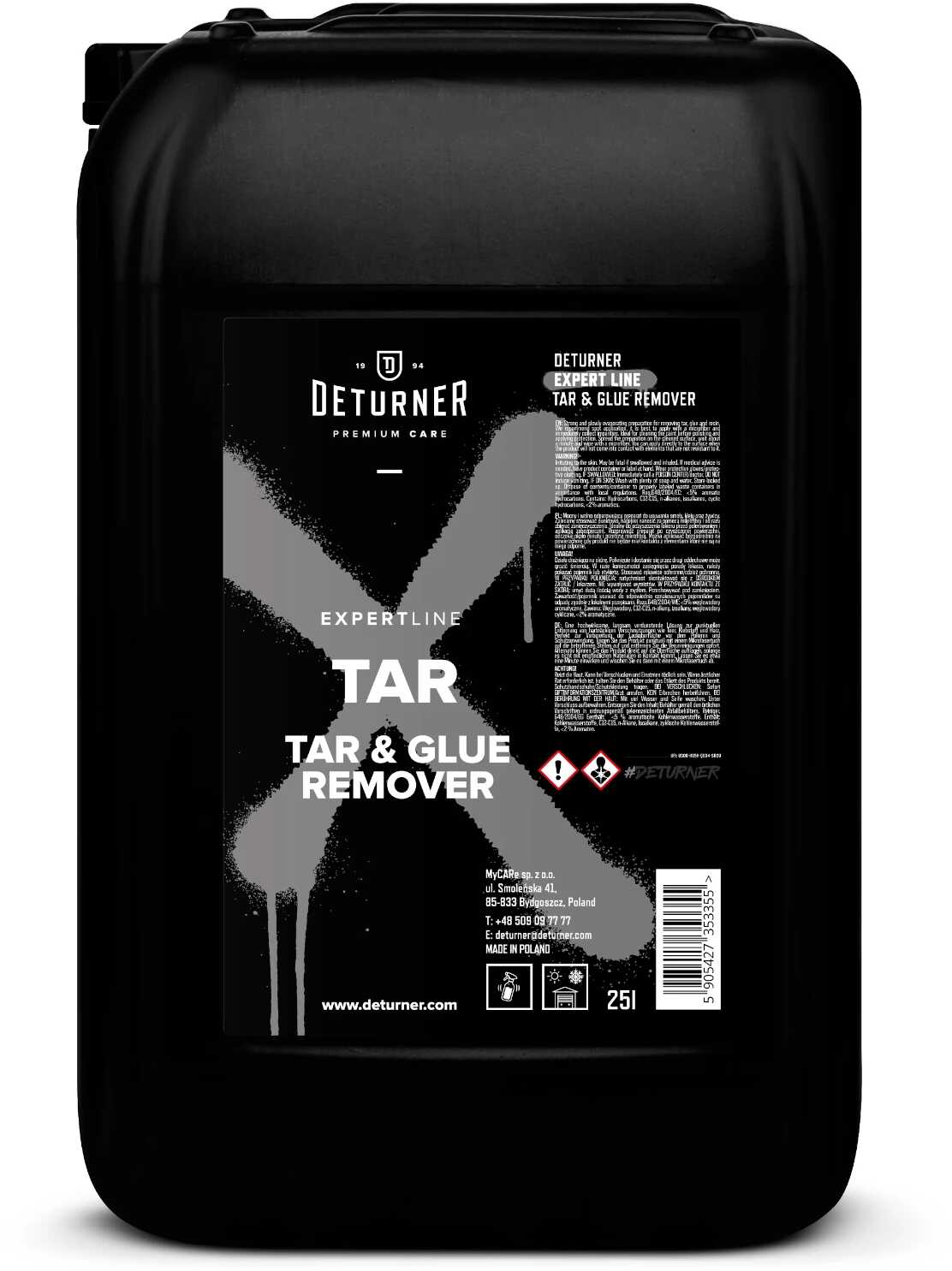 Deturner Xpert Line Tar  preparat do usuwania smoły i kleju 25L