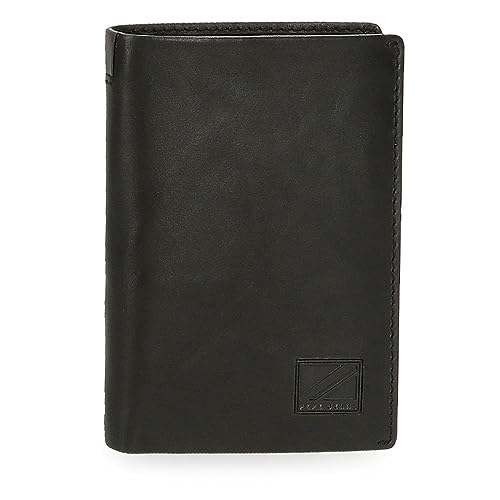 Pepe Jeans Marshal Pionowy portfel z portmonetką Czarny 8,5x11,5x1 cms Skóra, czarny, Talla única, Portfolio pionowe z toreb