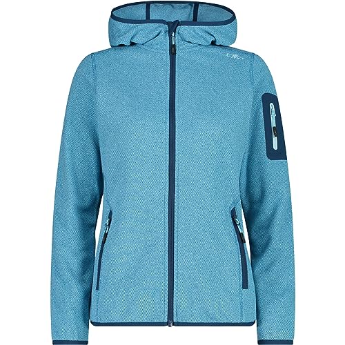 CMP damska kurtka Knit-Tech ze stałym kapturem, Jade-Anice-Majolica, 54