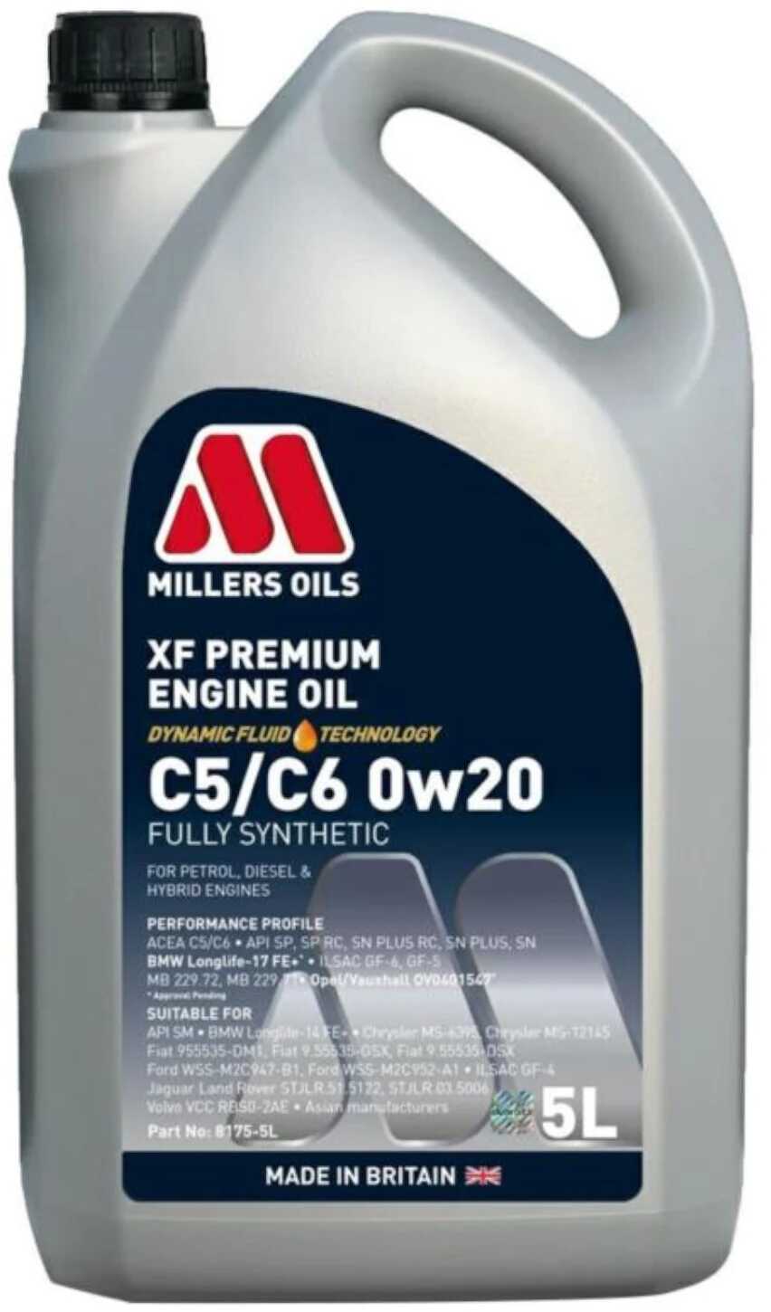 Millers XF Premium C5 C6 0w20 - Olej silnikowy 5L