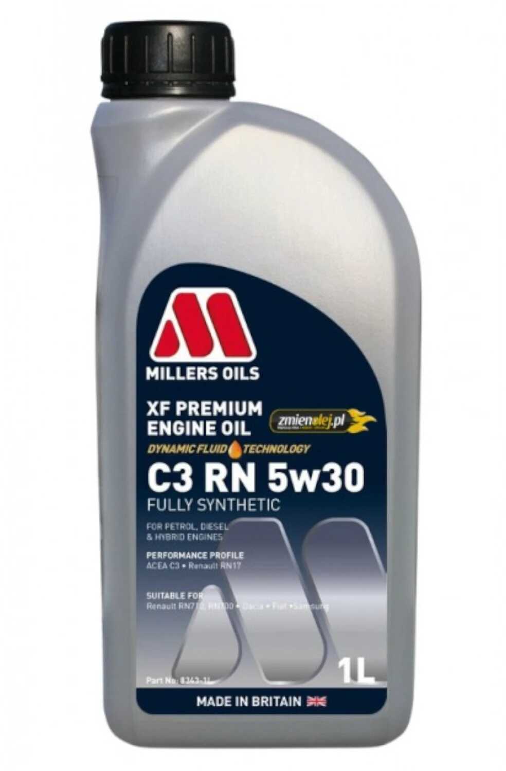 Millers XF Premium C3 RN 5w30 - Olej silnikowy 1L