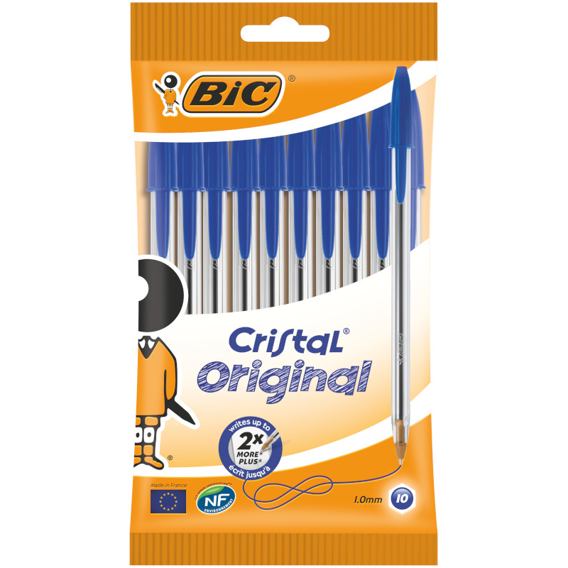 BIC  - Długopisy Cristal Original średnia końcówka niebieski 10 szt.