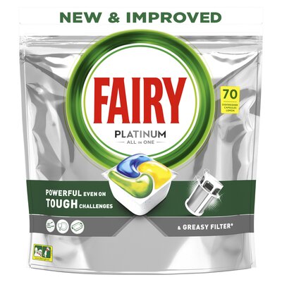 Kapsułki do zmywarek FAIRY Platinum All in One Lemon - 70 szt.