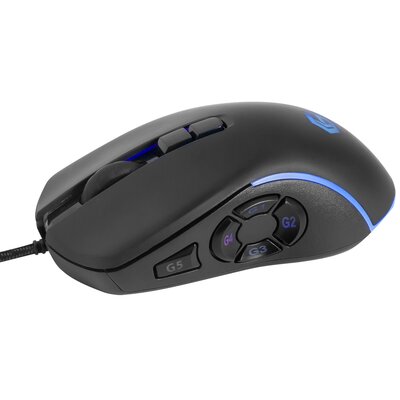 GEMBIRD GAMINGOWA MYSZ USB Z PODŚWIETLENIEM RGB RAGNAR RX500 10 PRZYCISKÓW, 7200DPI, CZARNA