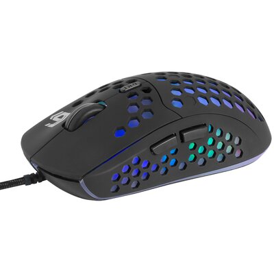 GEMBIRD GAMINGOWA MYSZ USB Z PODŚWIETLENIEM RGB RAGNAR RX400 6 PRZYCISKÓW, 7200DPI, CZARNA