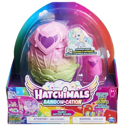 Hatchimals Rainbow-cation duże jajko rodzinny domek z figurkami