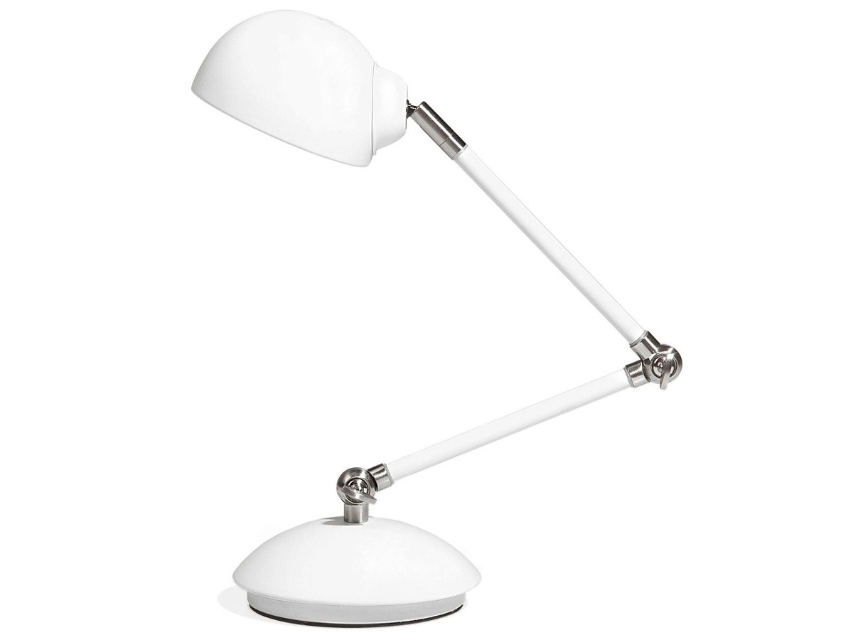 Zdjęcia - Żyrandol / lampa Beliani Lampa biurkowa regulowana metalowa biała HELMAND 