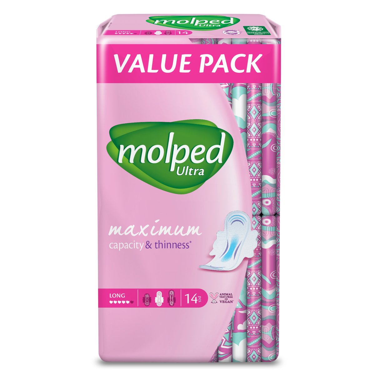 Molped, Podpaski anatomiczne Ultra Long, 14 szt.