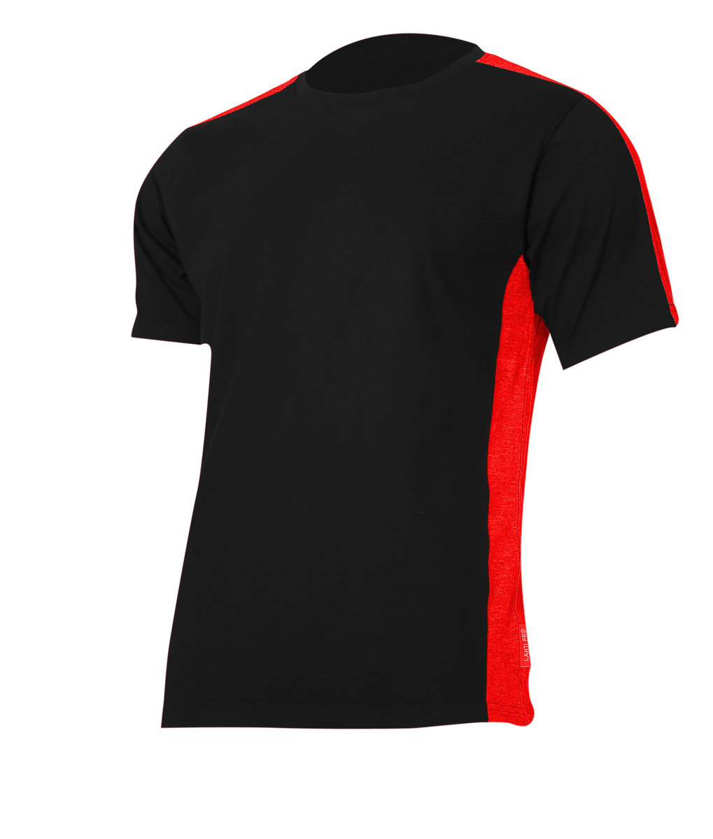 LAHTI PRO Koszulka t-shirt 180g/m2, czarno-czerw., 