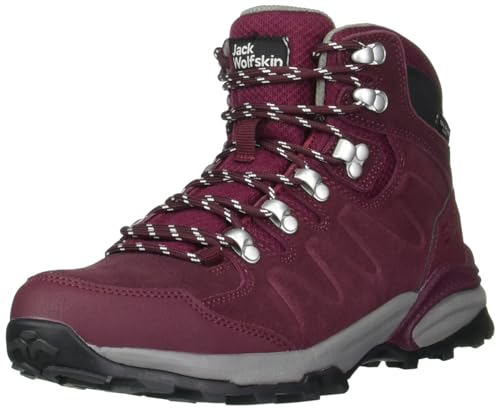 Jack Wolfskin Damskie buty trekkingowe Refugio Texapore MID W, Dark Maroon, 36 EU, Dark Maroon, 36 EU
