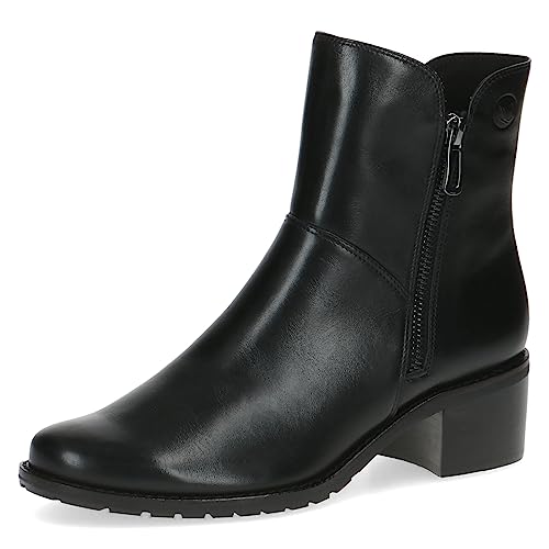 Caprice Damskie 9-26421-41 botki sznurowane z obcasem, Czarna papka, 37.5 EU