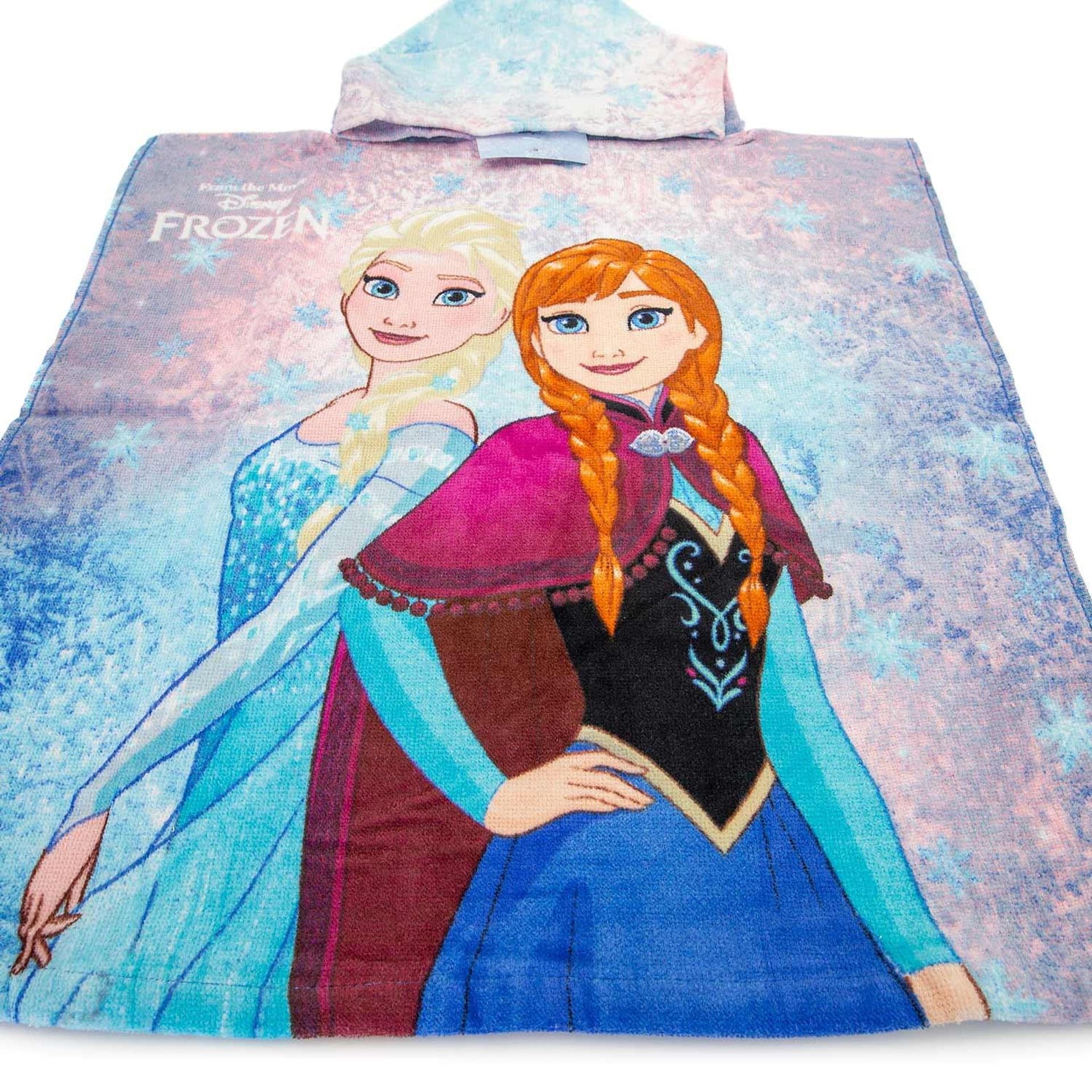 Ręcznik bawełniany ponczo z kapturem 50x100 Frozen