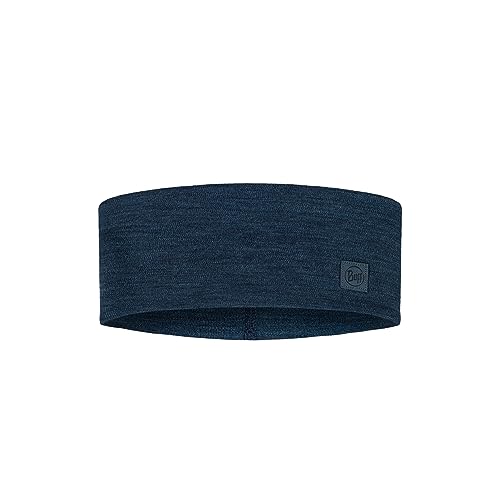 Buff Merino szeroka opaska na głowę Night Blue unisex, jeden rozmiar