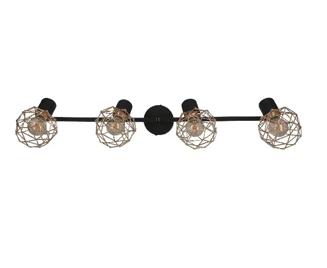 Lampa sufitowa na listwie cztery złote klosze - 41X V090 F0-H74
