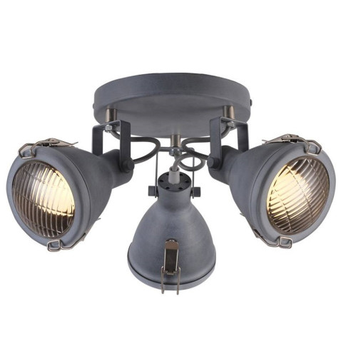 Stalowa lampa sufitowa z trzema reflektorami - V097 R1-S04