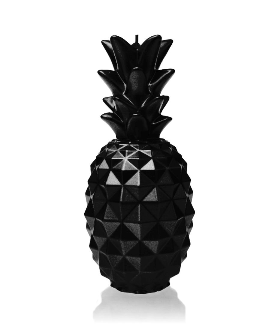 Świeca, Ananas XL, czarny metalik
