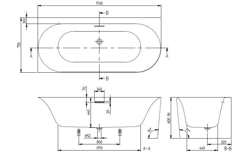 Villeroy & Boch Loop & Friends Wanna narożna 170x75 cm lewa biały Weiss Alpin UBA170LOF9CL00V-01 - odbiór osobisty: Kraków, Warszawa