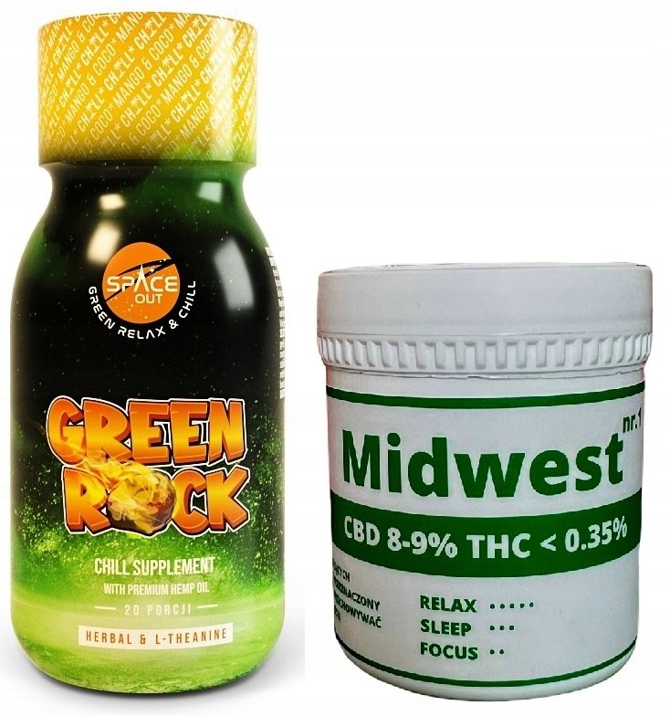 SpaceOut, Green Rock Hemp Shot Cannabis Boys 1725 mg