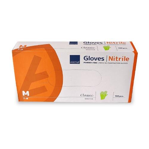 ABENA rękawice nitrylowe zielone, rozmiar M (100szt./op.)