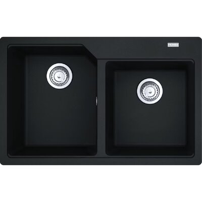 Franke Urban UBG 620-36-33 GSC Zlewozmywak granitowy dwukomorowy 78x50 cm onyx 114.0687.308