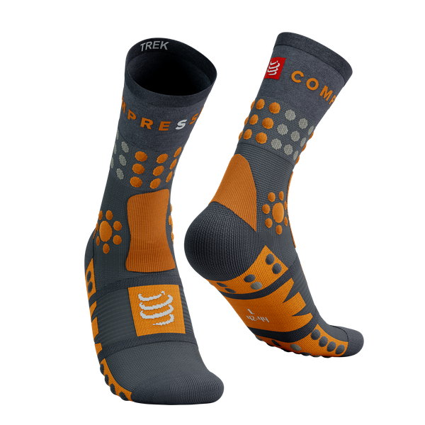 COMPRESSPORT skarpetki trekkingowe TREKKING SOCKS magent/autumn glory
